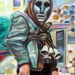 painting of mask wearing male