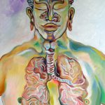 painting of buddha and respiratory system