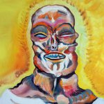 abstract painting of human head