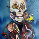 painting of mexican style skull