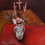 painting of deer skull