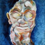 abstract painting of male head