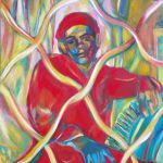 painting of boy in red uniform