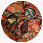 painting of sleeping couple